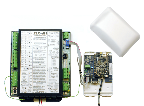 Elk M1 control panel connected to the Connect ONE Access Expander