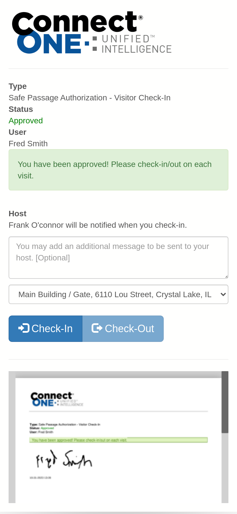 Visitor Check-In