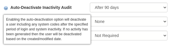 Auto-Deactivate Inactivity Audit