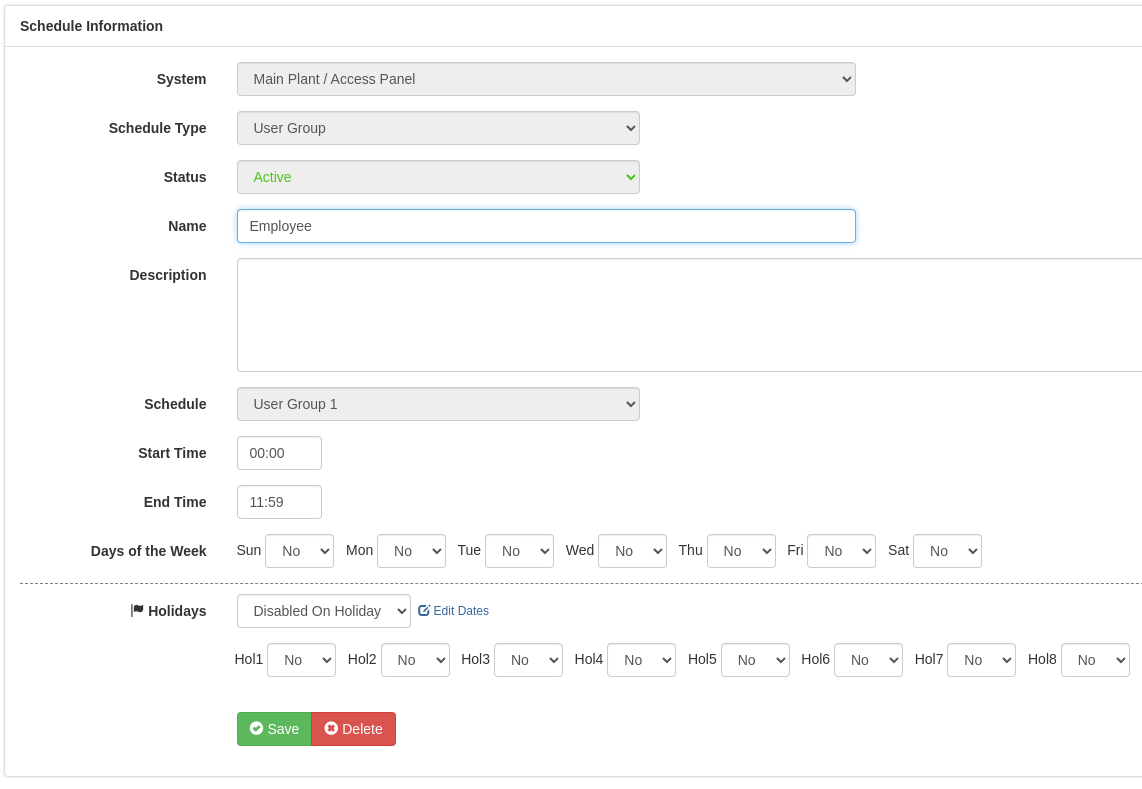 BOSCH B/G 3.15 Firmware Now Supports User Group Schedules & Holiday Index Management!