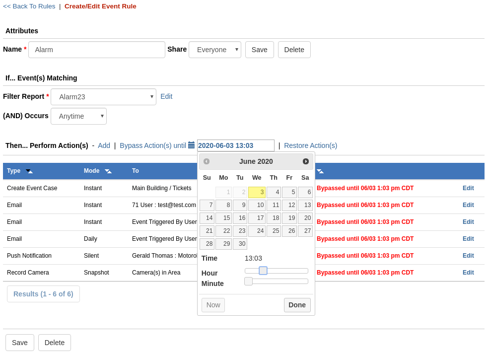 Temporary Interaction -> Event Rule Bypass by Date