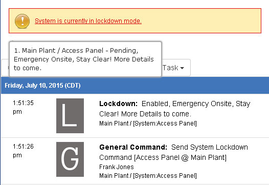 Lockdown Warning